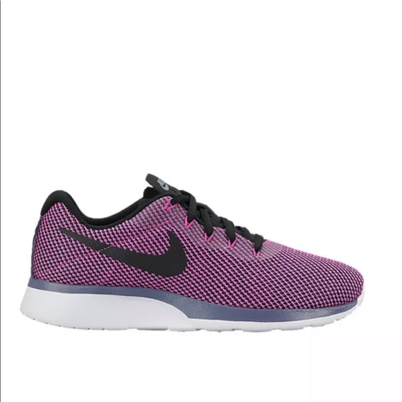 New Nike Women’s Tanjun Racer Sneakers Carbon/ Black/ Magenta 6.5 - Picture 1 of 11